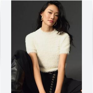Pilcro XXS short sleeve eyelash sweater jumper